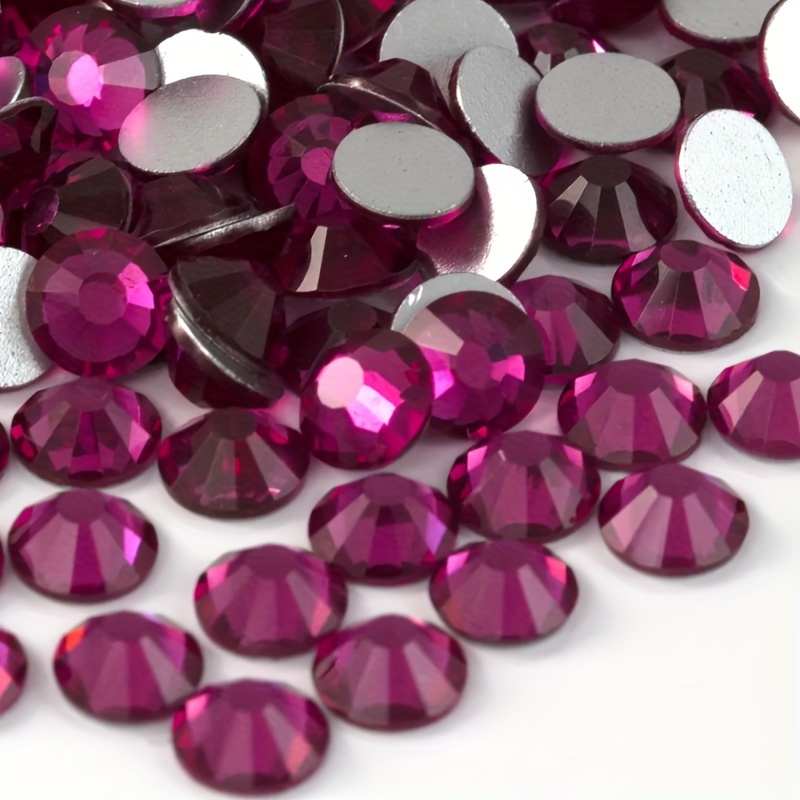 Nail Art Fuchsia - 1440PCS SS4-SS40 Purple Red Fuchsia Nail