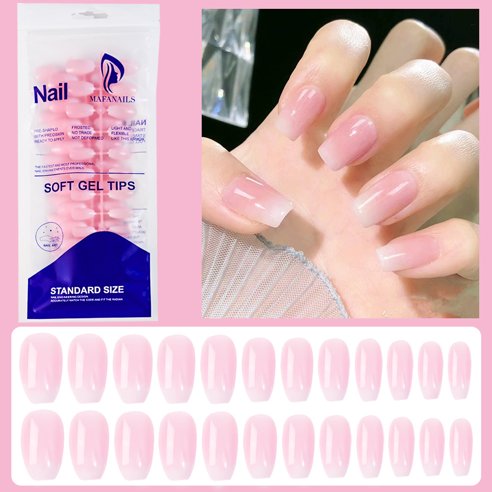 Nail Art Xl - 120pcs Nude White Fake Nails Need