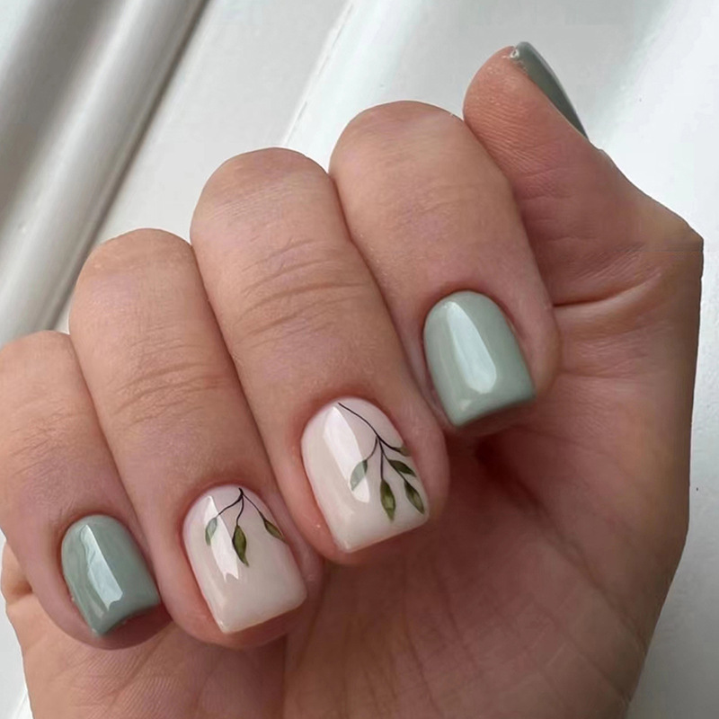24Pcs Reusable Fake Nails Shor - Nail Art Design 评论和价格