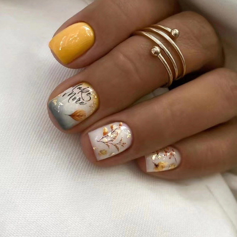 24Pcs Reusable Fake Nails Shor - Nail Art Design 评论和价格