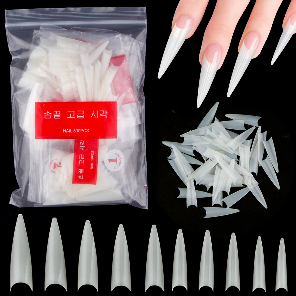 1Bag(600Pcs)Natural Stiletto P - Nail Art Xl 评论和价格