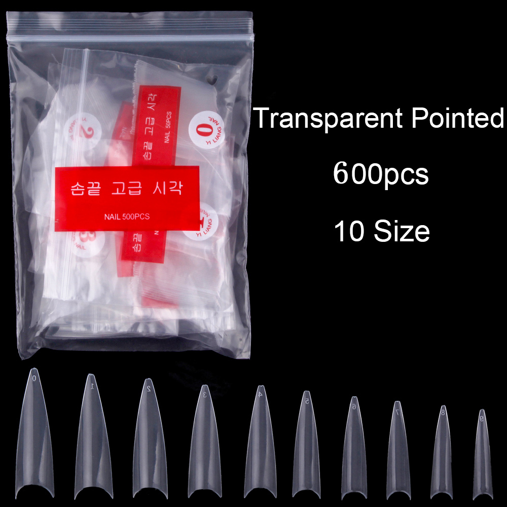 1Bag(600Pcs)Natural Stiletto P - Nail Art Xl 评论和价格