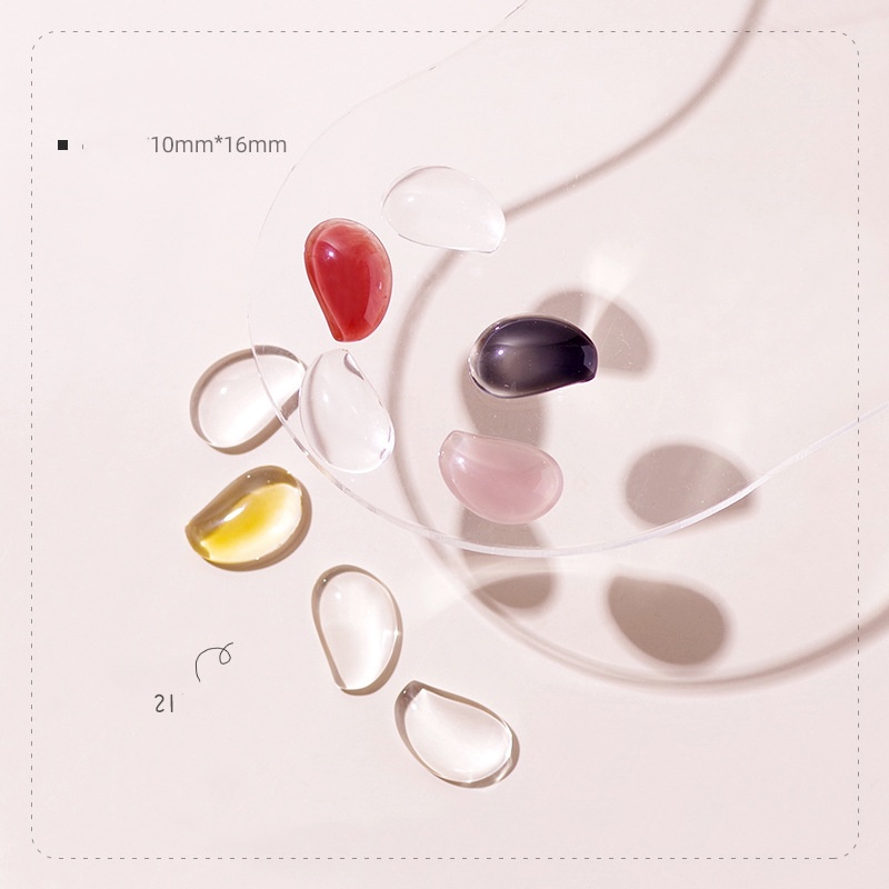 40Pcs Transparent Glass Nail A - Nail Art Viral 评论和价格