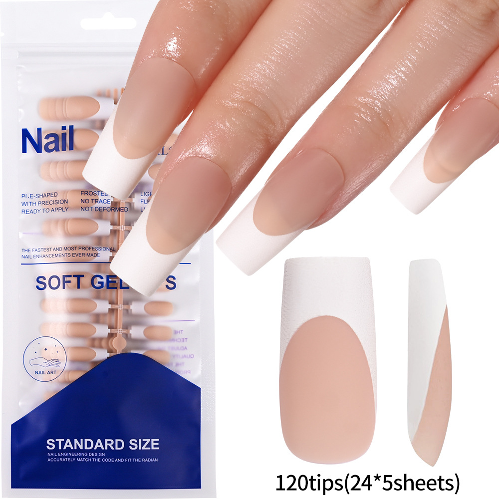 120pcs Nude White Fake Nails N - Nail Art Xl 评论和价格