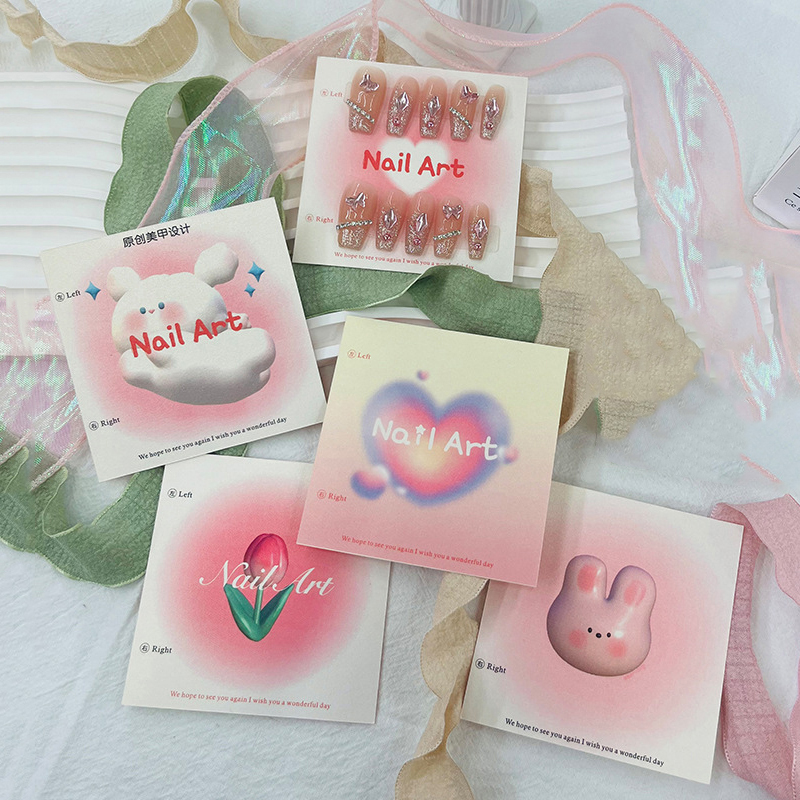 50Pcs 6.5x6.5cm 8x8cm Press On - Nail Art Viral 评论和价格
