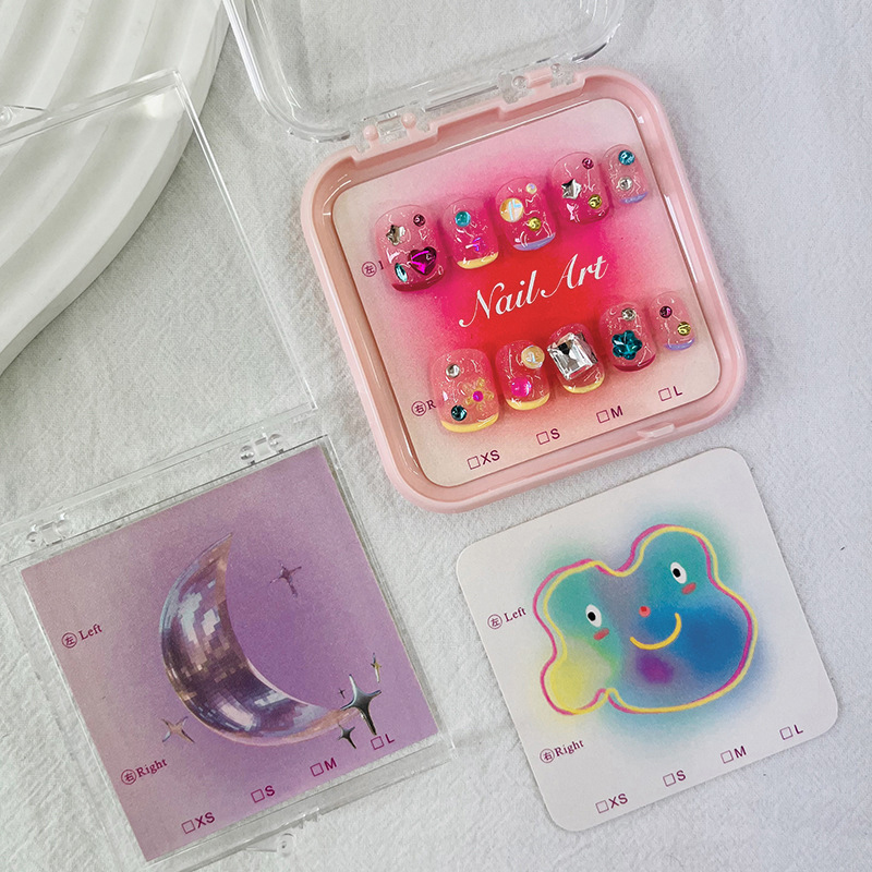 50Pcs 6.5x6.5cm 8x8cm Press On - Nail Art Viral 评论和价格