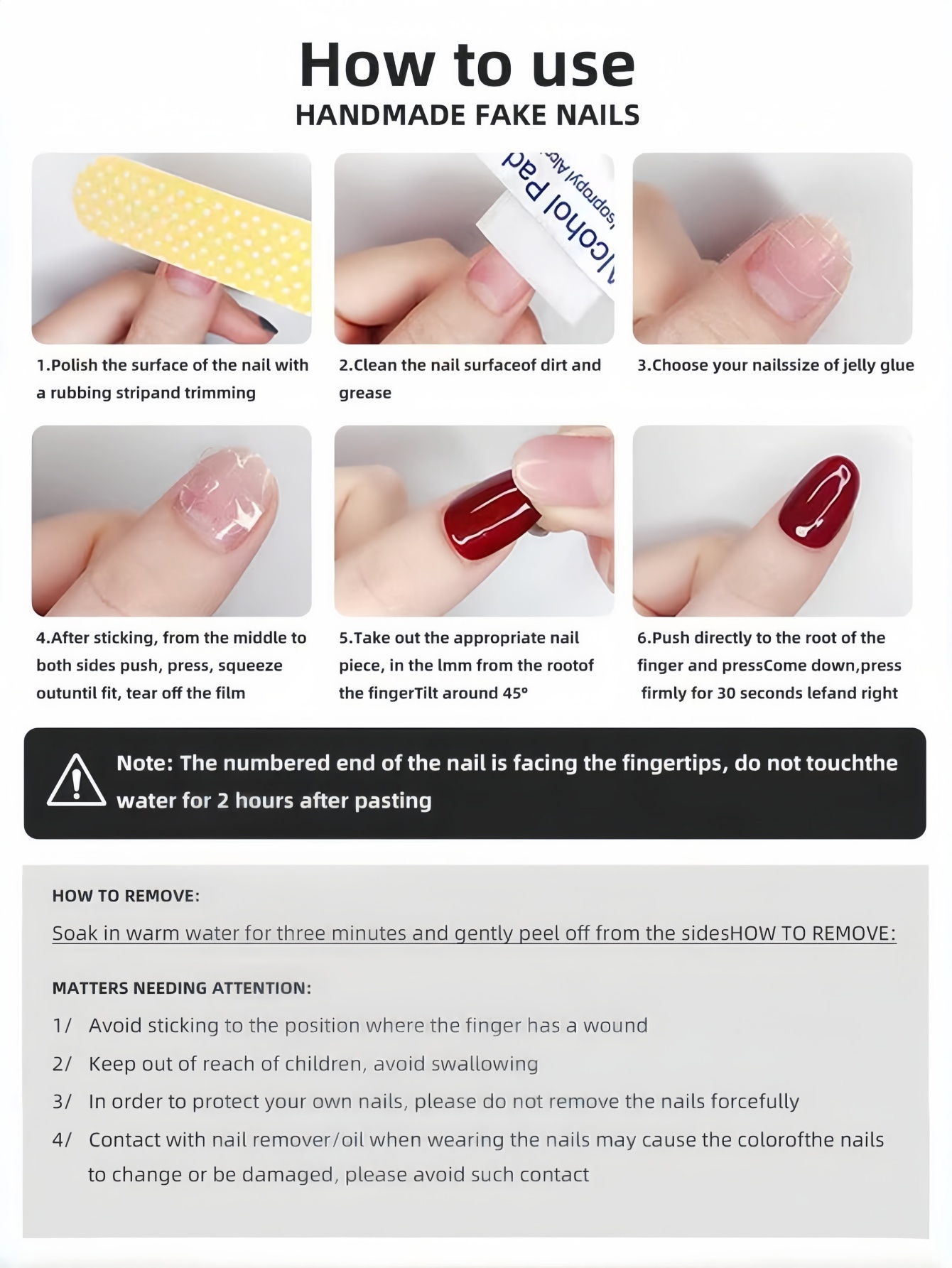 10 Long Teardrop-Shaped Press- - Nail Art Burgundy 评论和价格