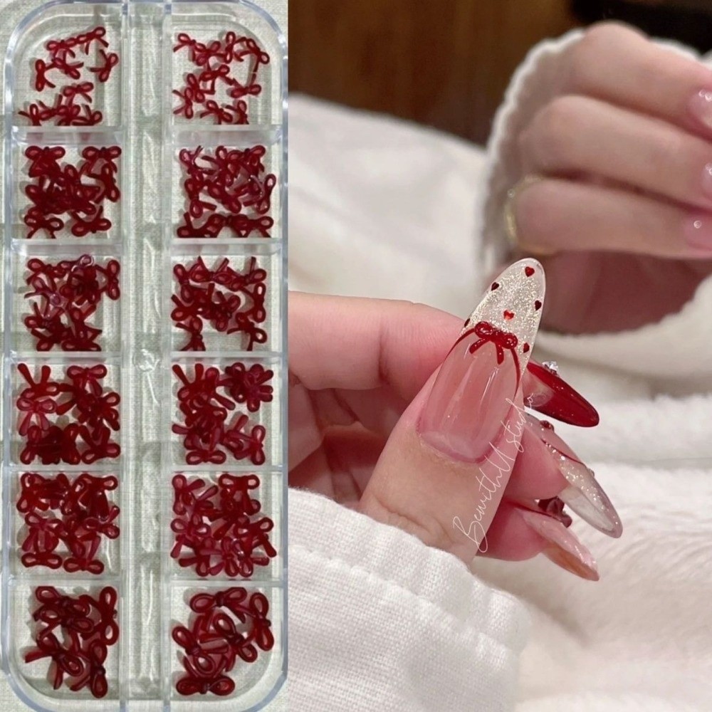 Wine Red Nail Art Decorations  - Nail Art Burgundy 评论和价格