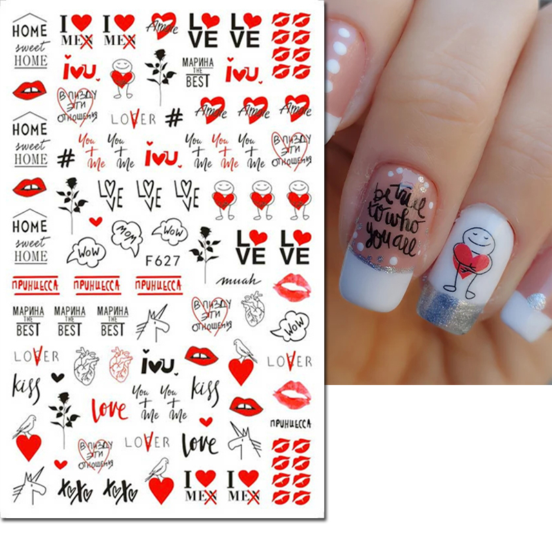 3d Nail Art Decals Valentine D - Nail Art Valentines Day 评论和价格