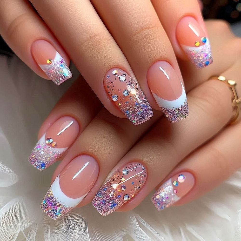 24pcs/set Short Medium fake na - Nail Art Design 评论和价格