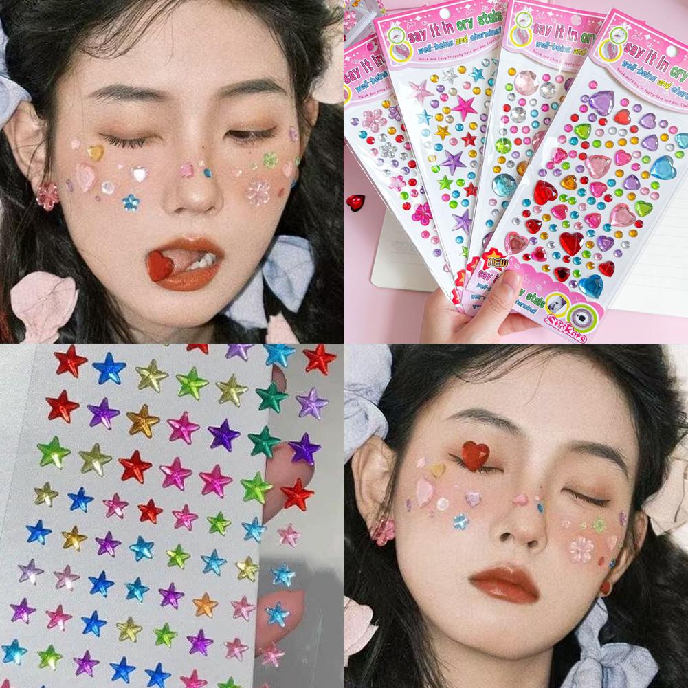 Self-Adhesive Face Rhinestones - Nail Art Design 评论和价格