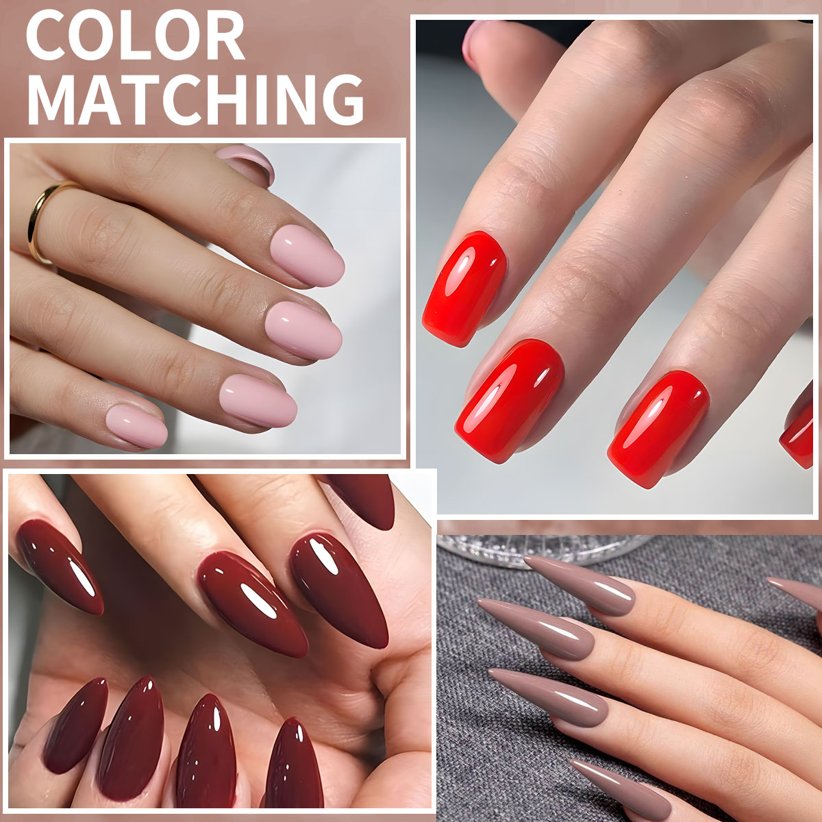 VOKY New 8ml Glass Bottle Gel  - Nail Art Burgundy 评论和价格