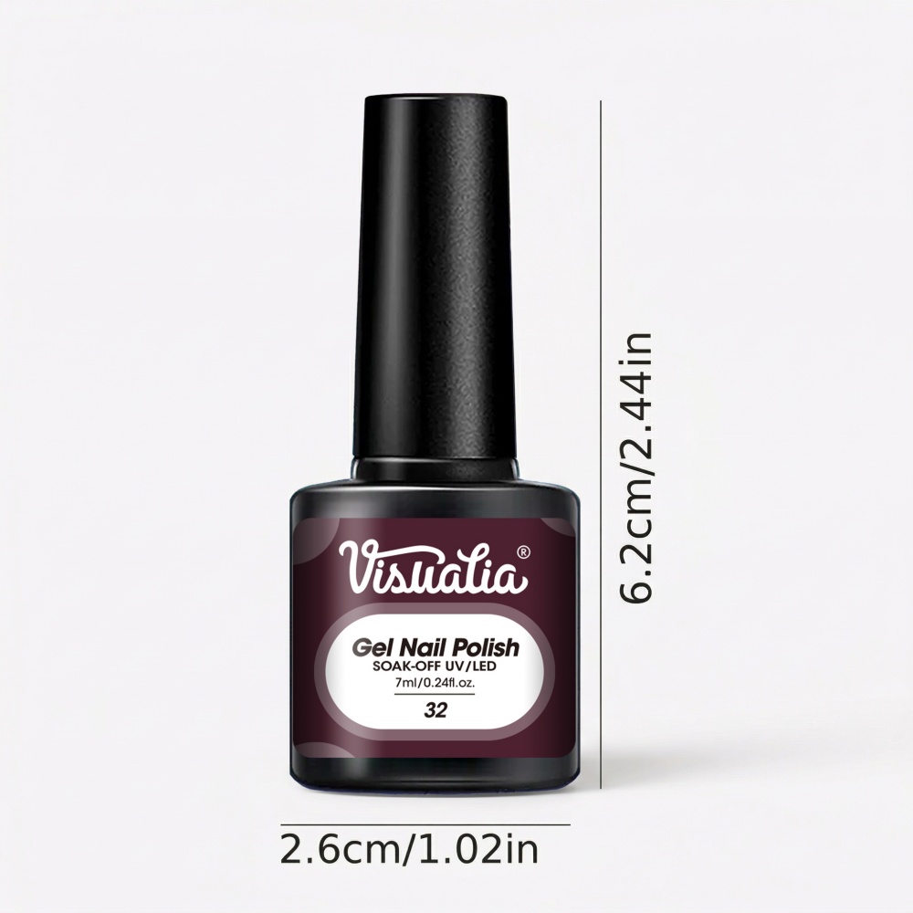 Visuatia 7ml Burgundy Red Nail - Nail Art Burgundy 评论和价格
