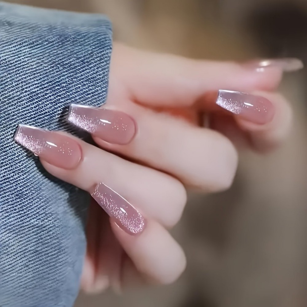 24pcs Sparkling Pink Glitter C - Nail Art Design 评论和价格