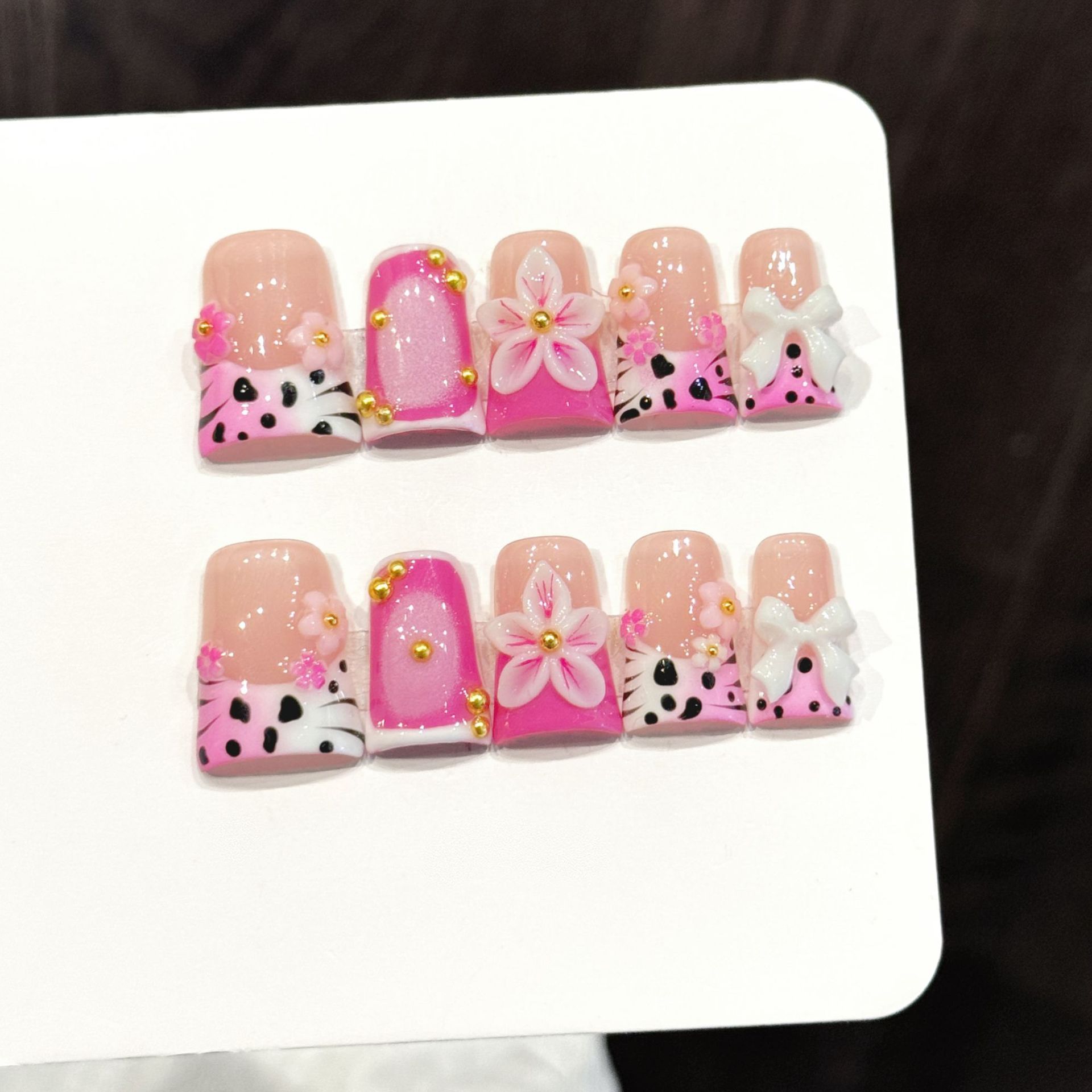 10pcs Ocean Style Fake Nails D - Nail Art Design 评论和价格