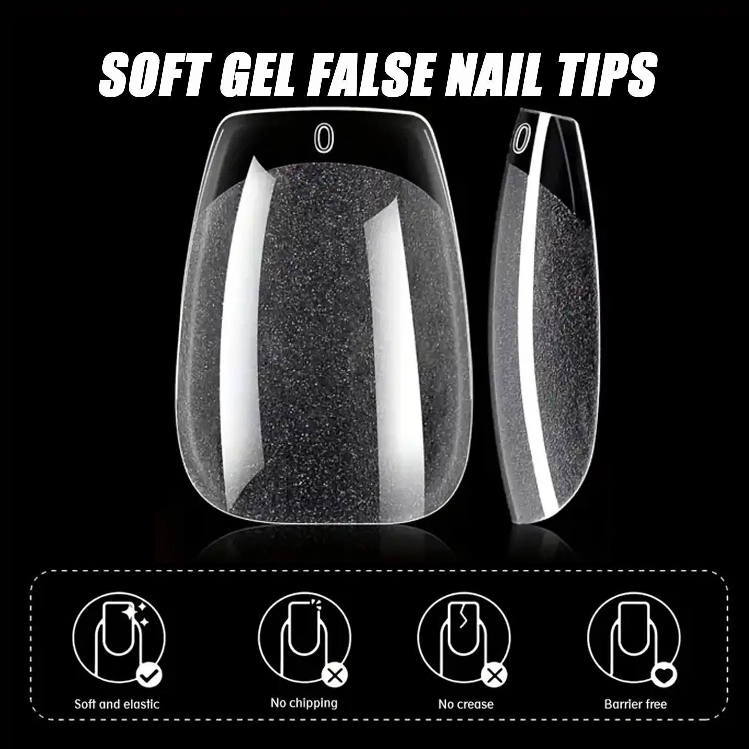 120Pcs Coffin Nail Tips, Half  - Nail Art Xl 评论和价格