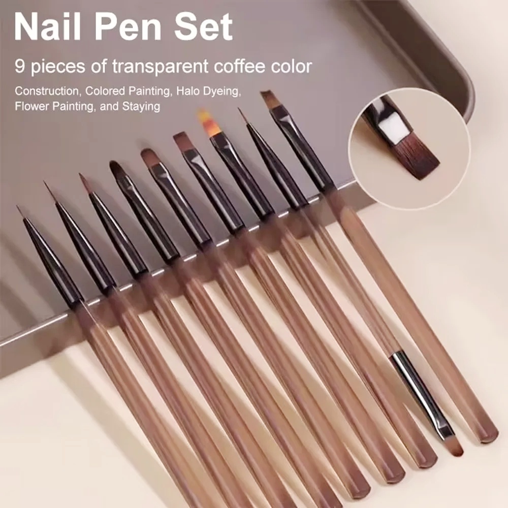 9PCS Nail Brush for Nail Art D - Nail Art Viral 评论和价格