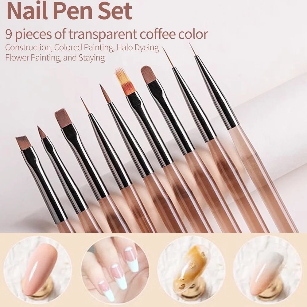 9PCS Nail Brush for Nail Art D - Nail Art Viral 评论和价格