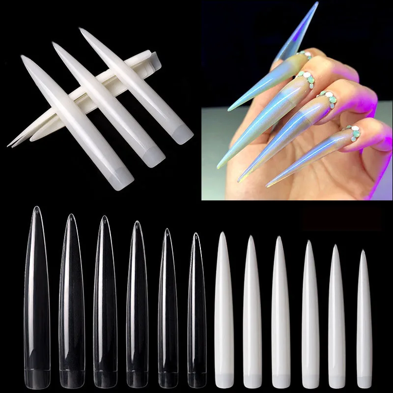 Clear Natural Extra Long False - Nail Art Xl 评论和价格