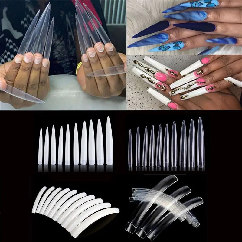 Clear Natural Extra Long False - Nail Art Xl 评论和价格